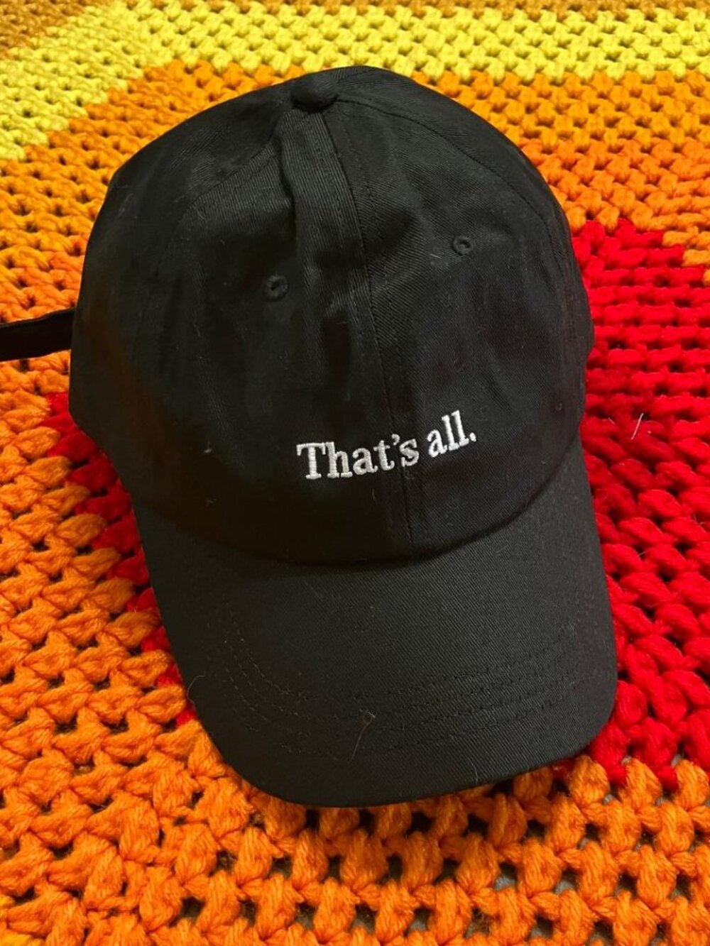 That's All Devel Wears Prada Quote Black White Baseball Cap Hat